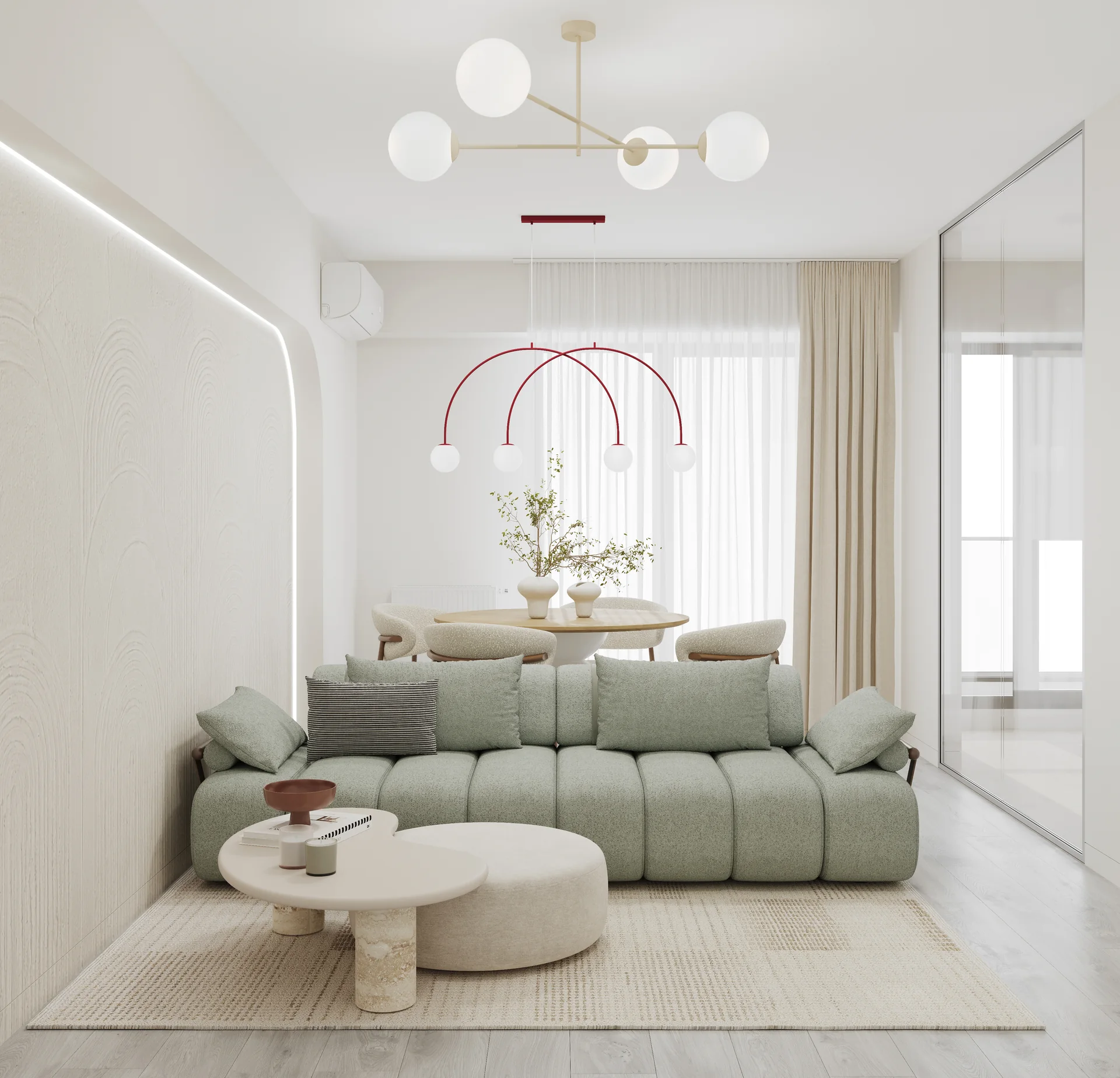 Living modern din cadrul ansamblului Plaza Towers